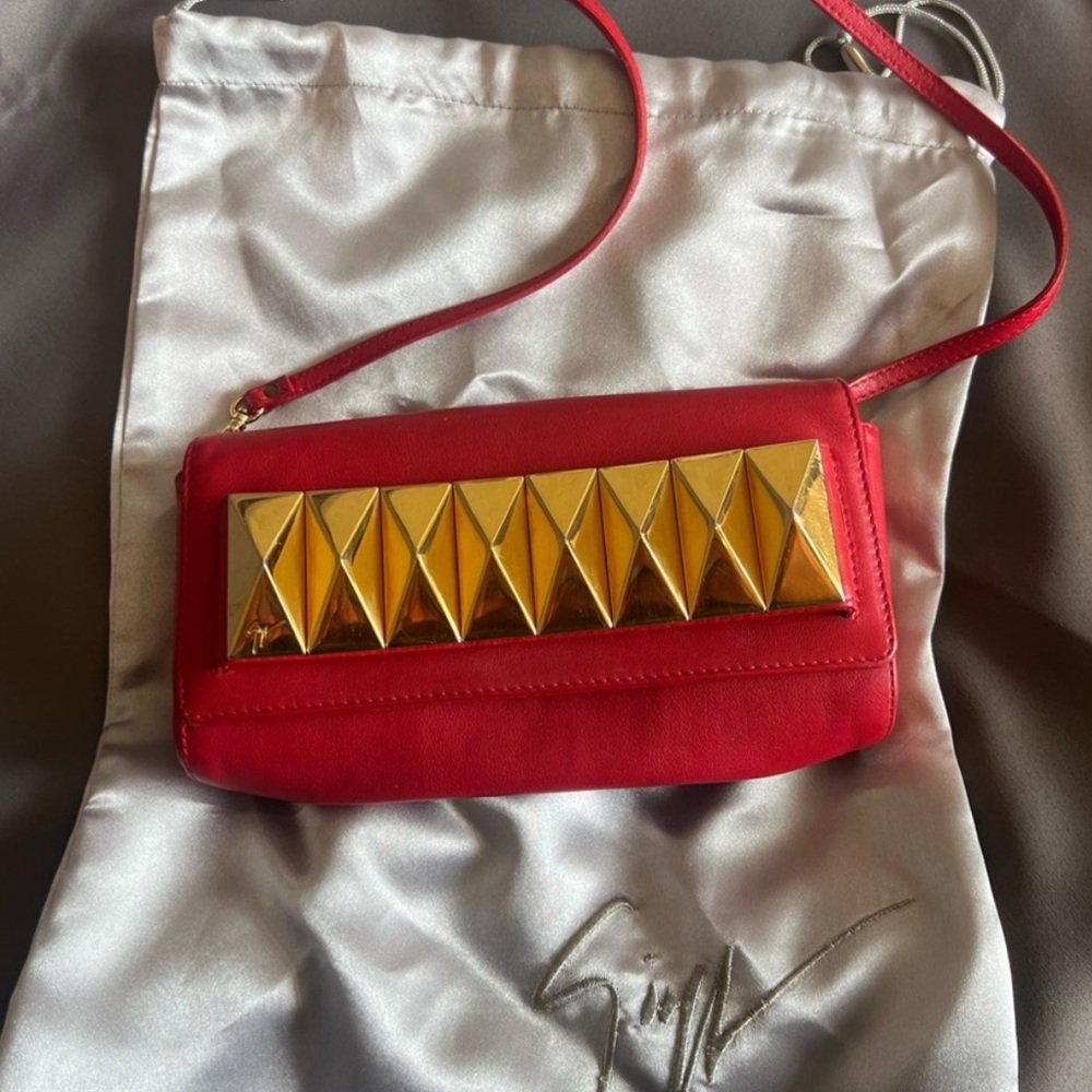 Giuseppe Zanotti Red Leather Crossbody
